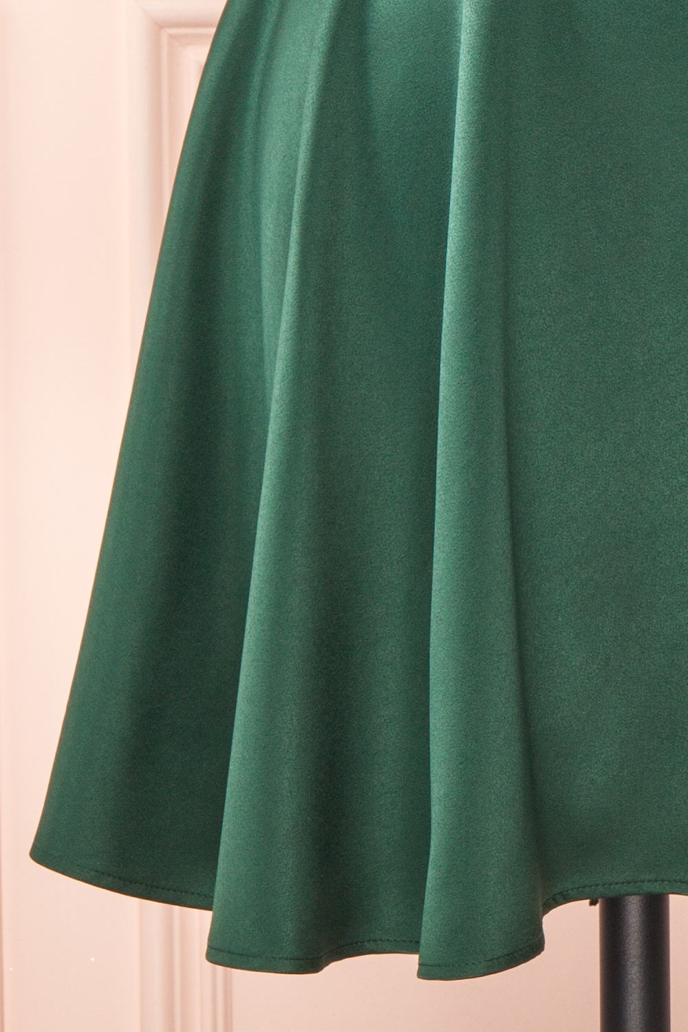 Vanessa Green Satin Short Dress | Boutique 1861 details