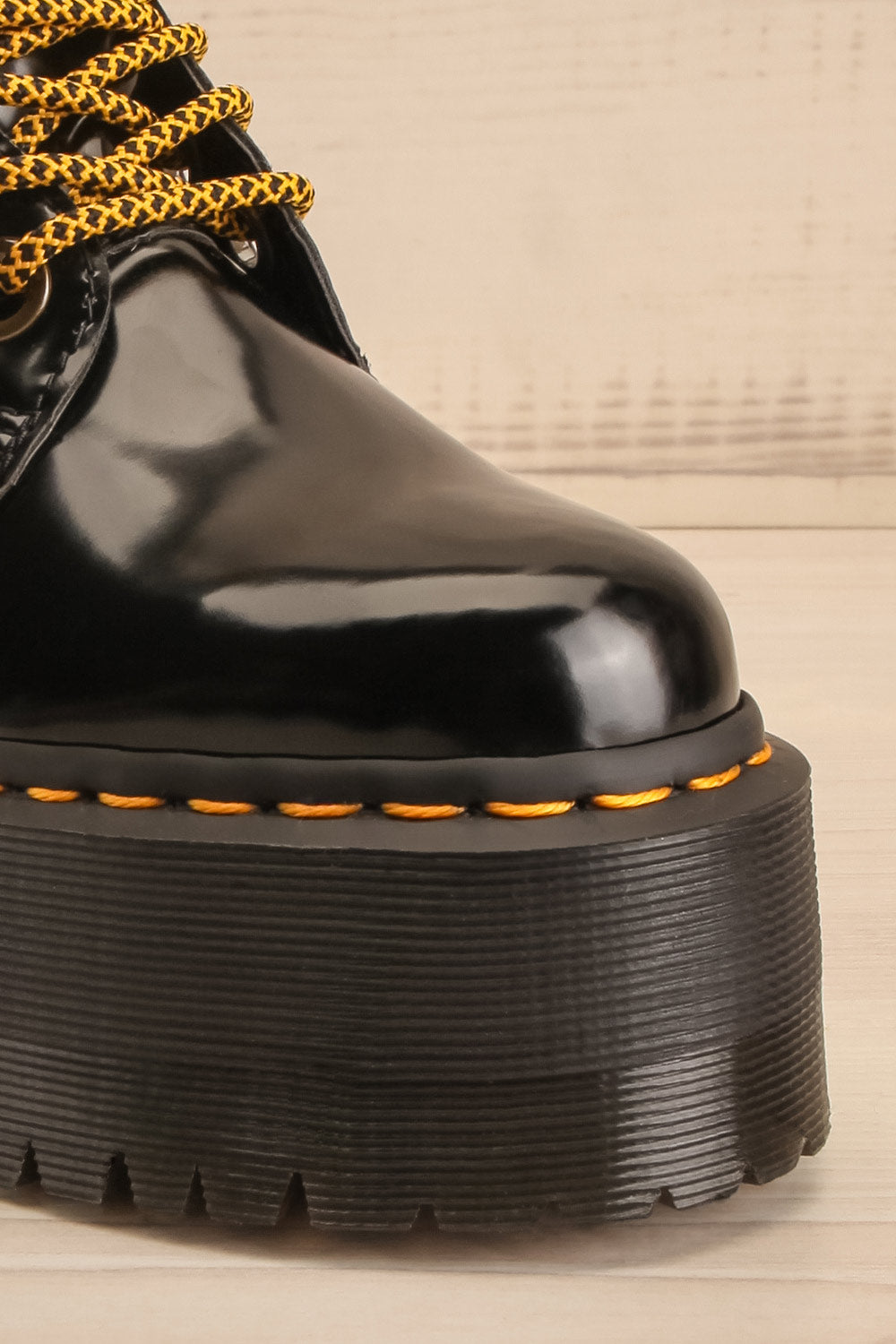 Vegan Jadon Boot Max Platforms | La petite garçonne front close-up