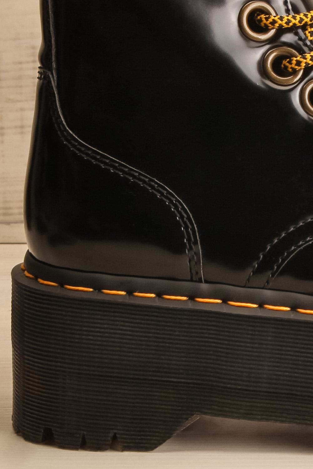 Vegan Jadon Boot Max Platforms | La petite garçonne side back close-up