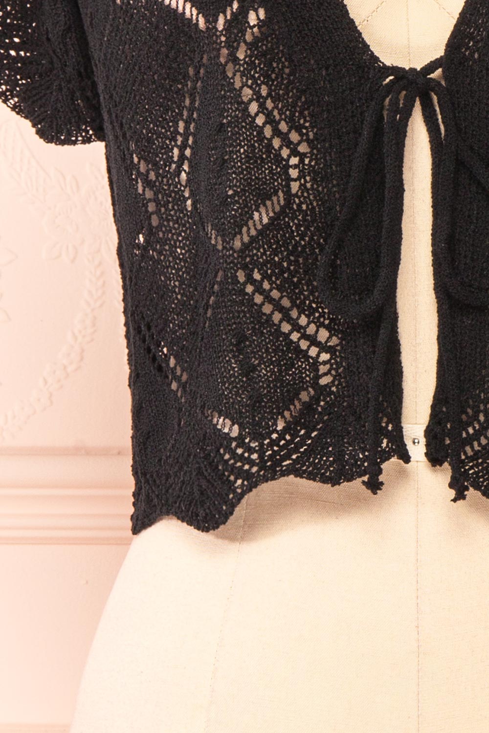 Venustas Black Crochet Crop Top | Boutique 1861 bottom