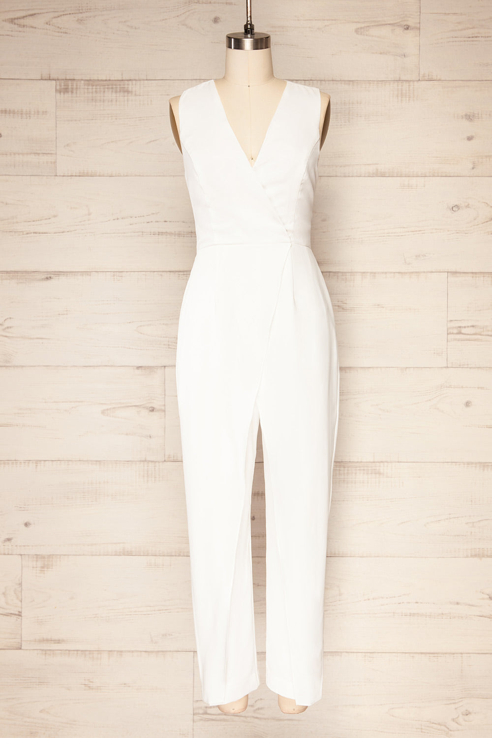 Verane White Tulip Style Jumpsuit | La petite garçonne front view