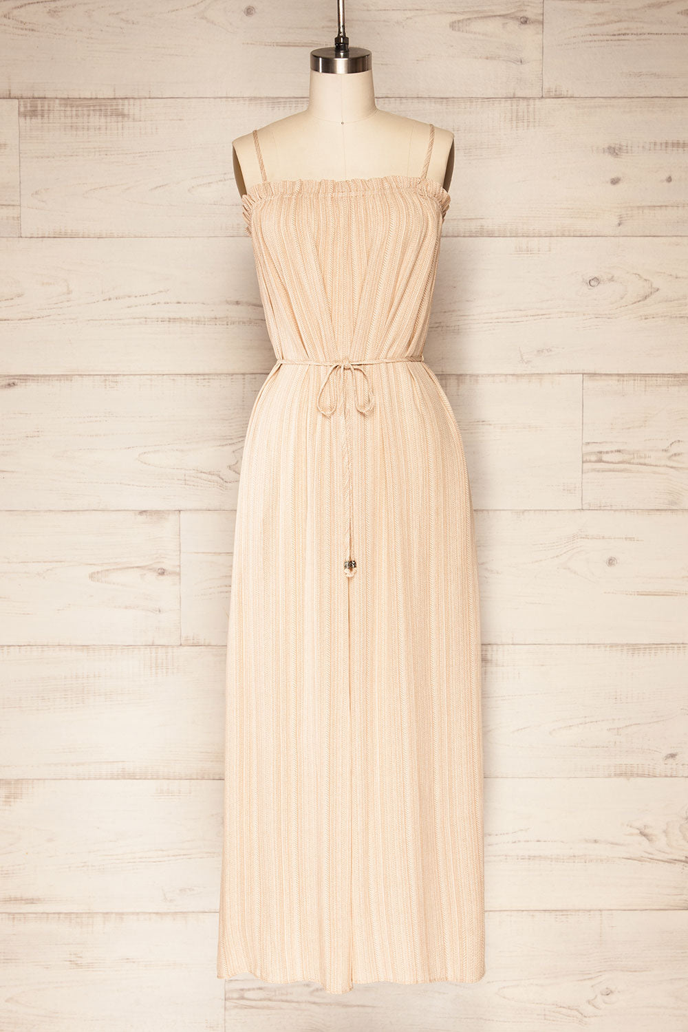 Vertir Wide-Leg Patterned Jumpsuit with Belt | La petite garçonne front view