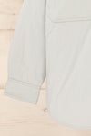 Vilanova Blue Slightly Padded Shacket w/ Front Pockets | La petite garçonne sleeve