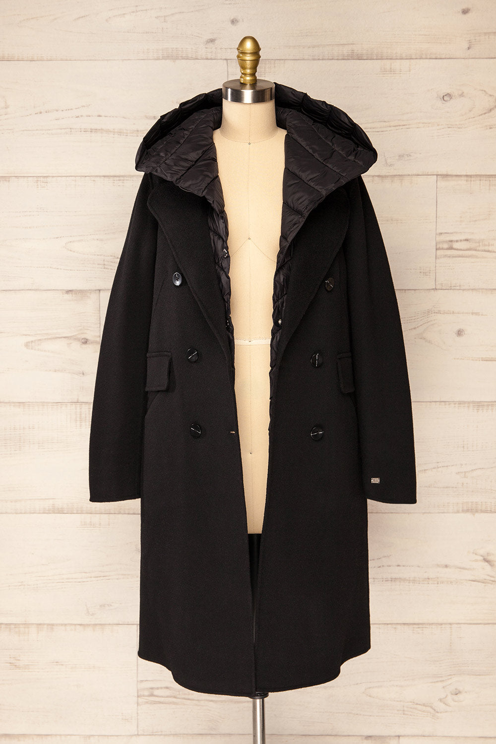 Violan 3-in-1 Wool Coat with Hood | La Petite Garçonne open view