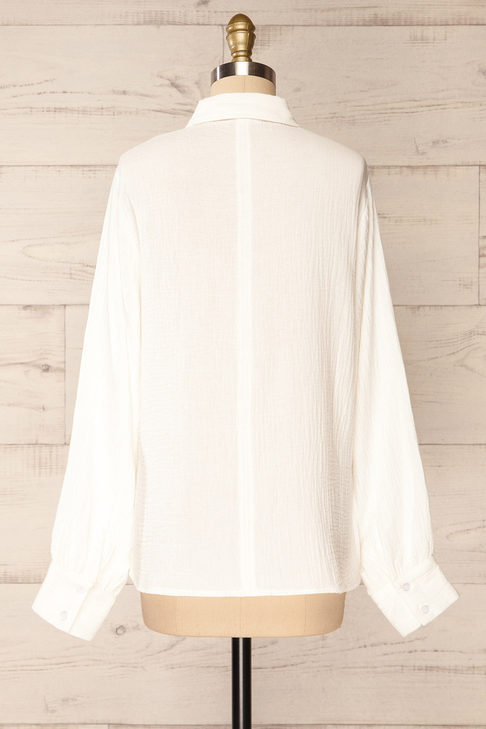 Vukovar White Oversized Button-Up Shirt w/ Pocket | La petite garçonne back view