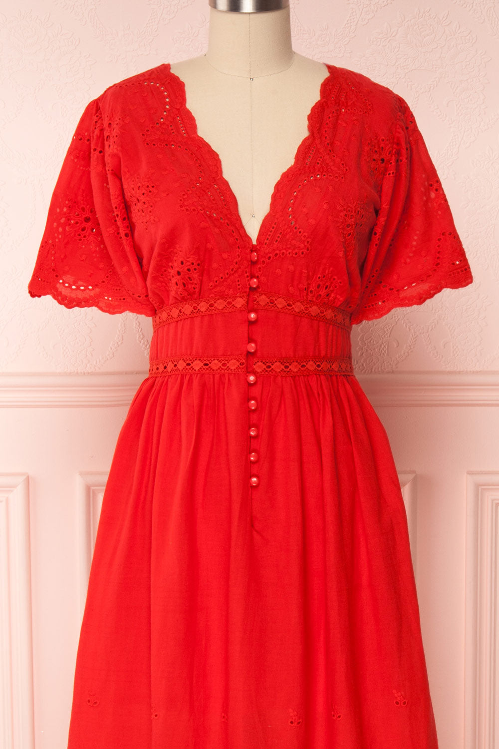 Werda Tomato | Robe Midi Rouge