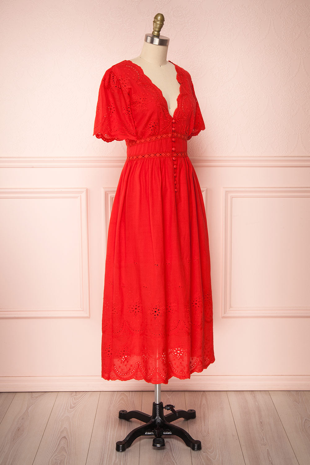 Werda Tomato | Robe Midi Rouge
