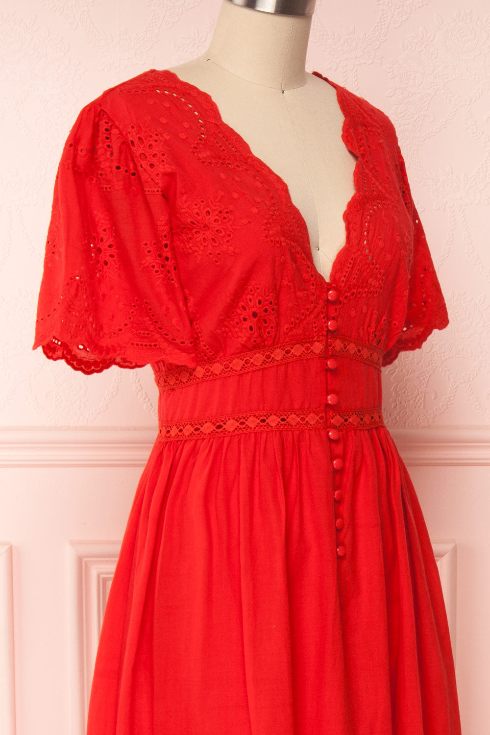 Werda Tomato | Robe Midi Rouge