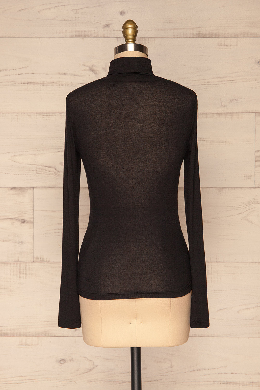 Westland Black Turtleneck Top | Haut Noir back view | La Petite Garçonne