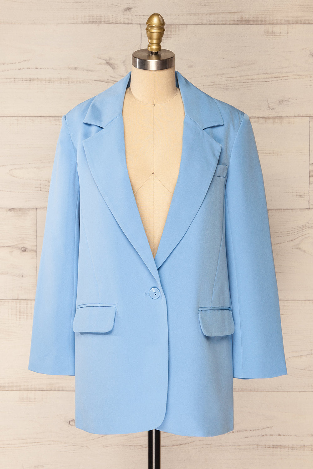 Weston Blue Oversized Blazer | La petite garçonne front view