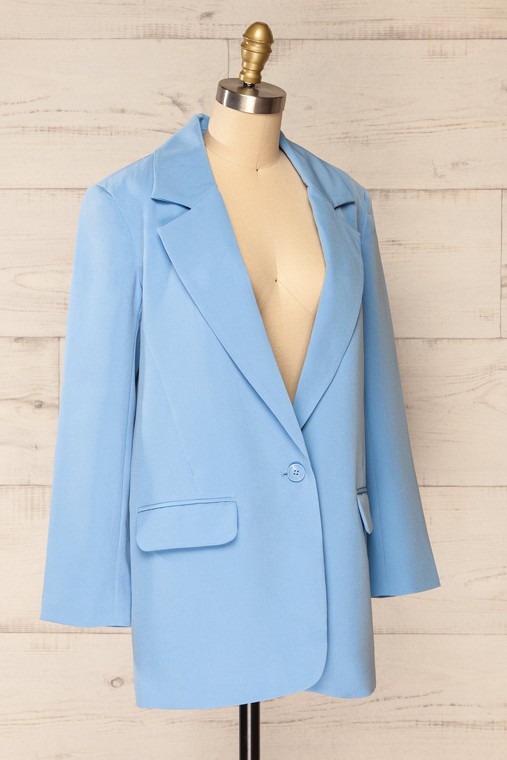 Weston Blue Oversized Blazer | La petite garçonne side view