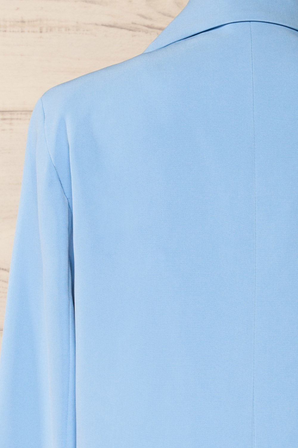Weston Blue Oversized Blazer | La petite garçonne back close-up
