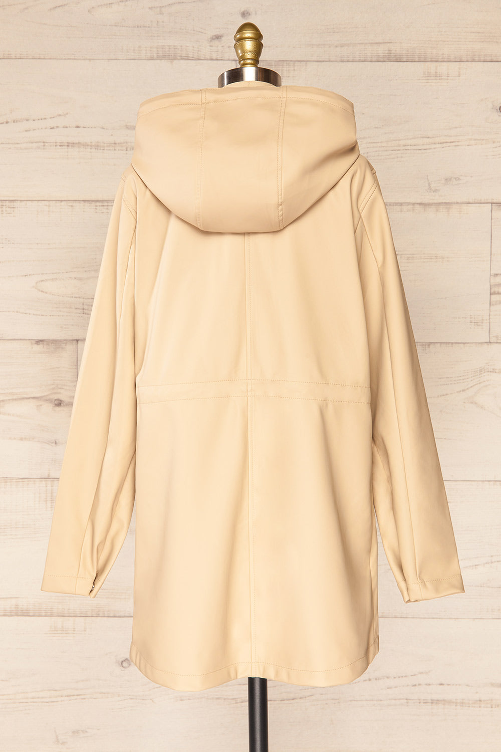 Xito Beige Raincoat w/ Waist Drawstring | La petite garçonne back view