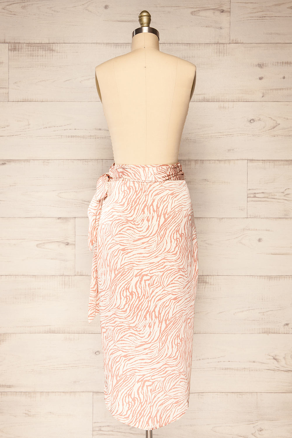 Xurkino Zebra Print Wrap Midi Skirt | La petite garçonne back view