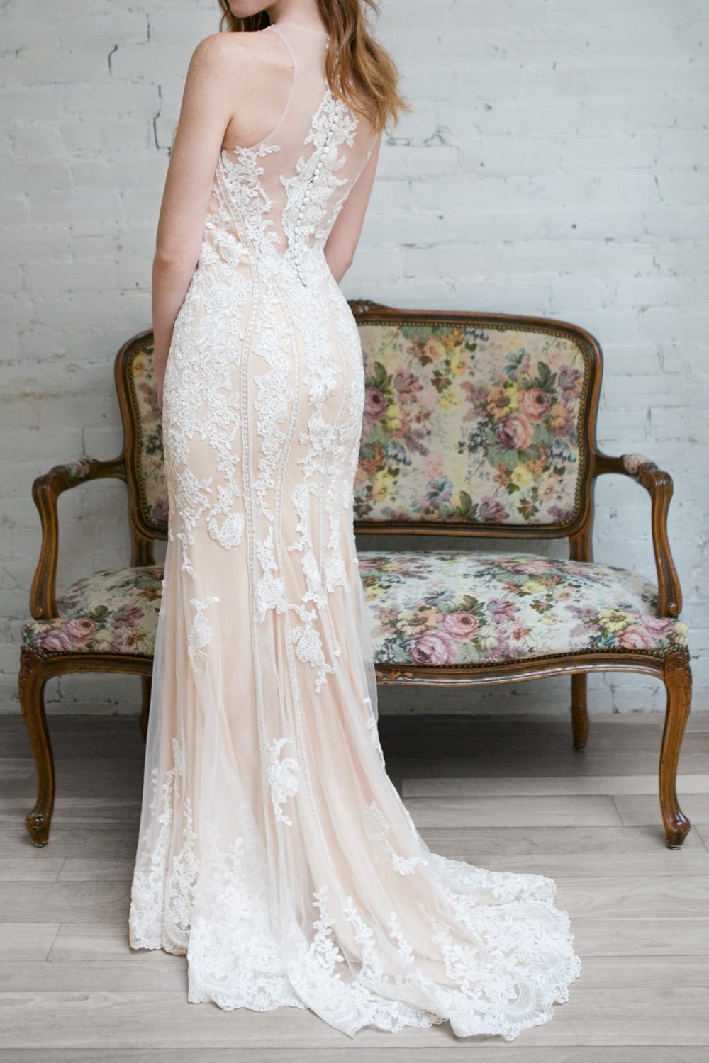 Yebin Beige Embroidery & Beads Bridal Dress | Boutique 1861