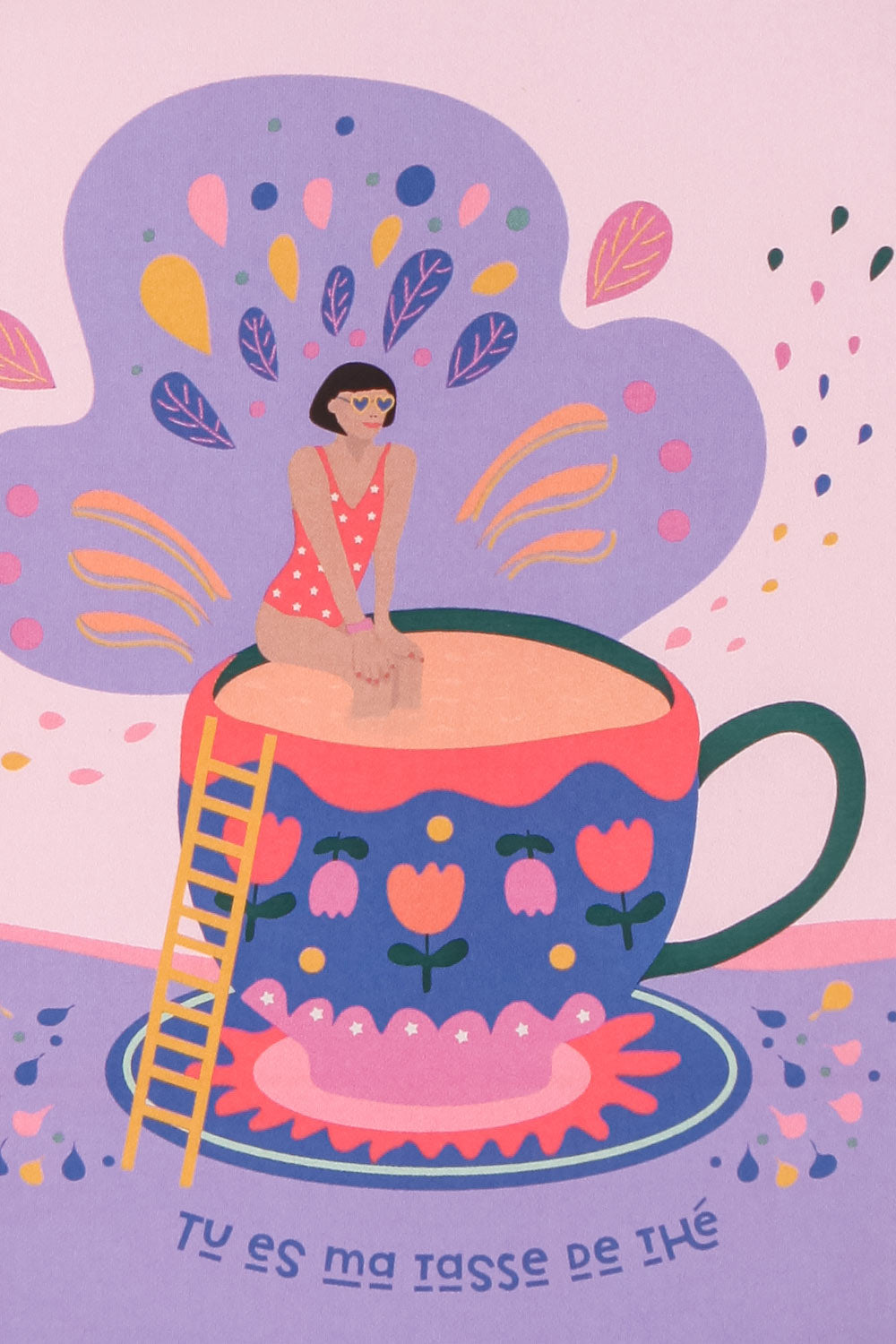 Tu es ma tasse tu es ma tasse de thé Card | La petite garçonne close-up