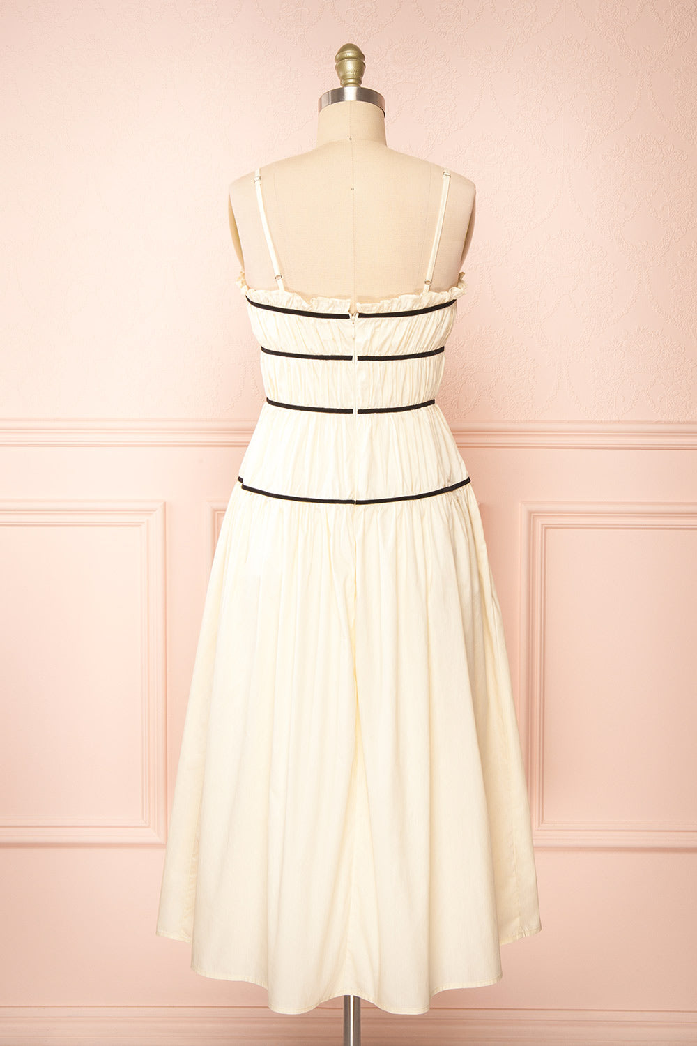 Yuriel A-Line Chiffon Midi Dress | Boutique 1861 back view