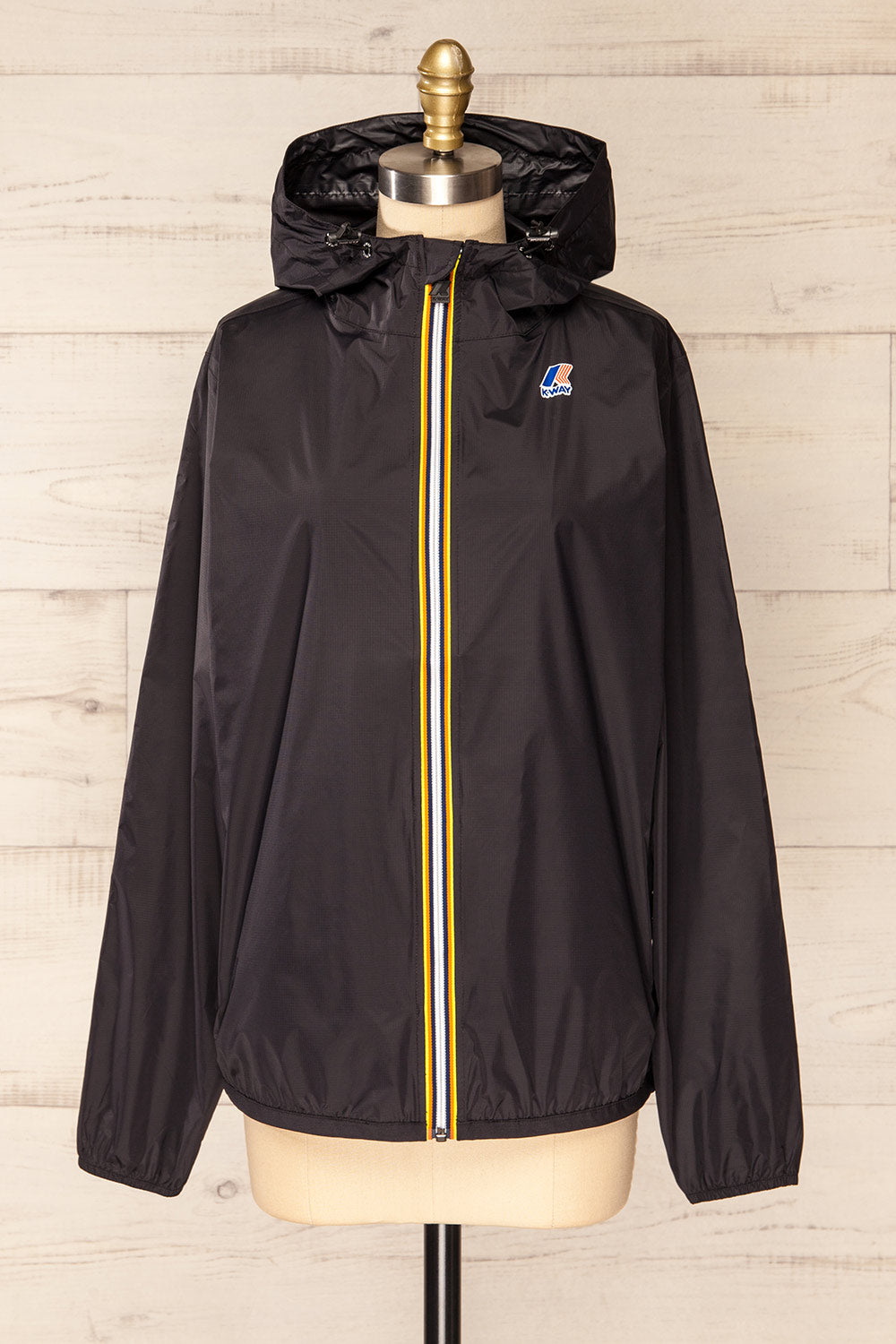 Zamora Black Packable Rain Jacket | La petite garçonne front view