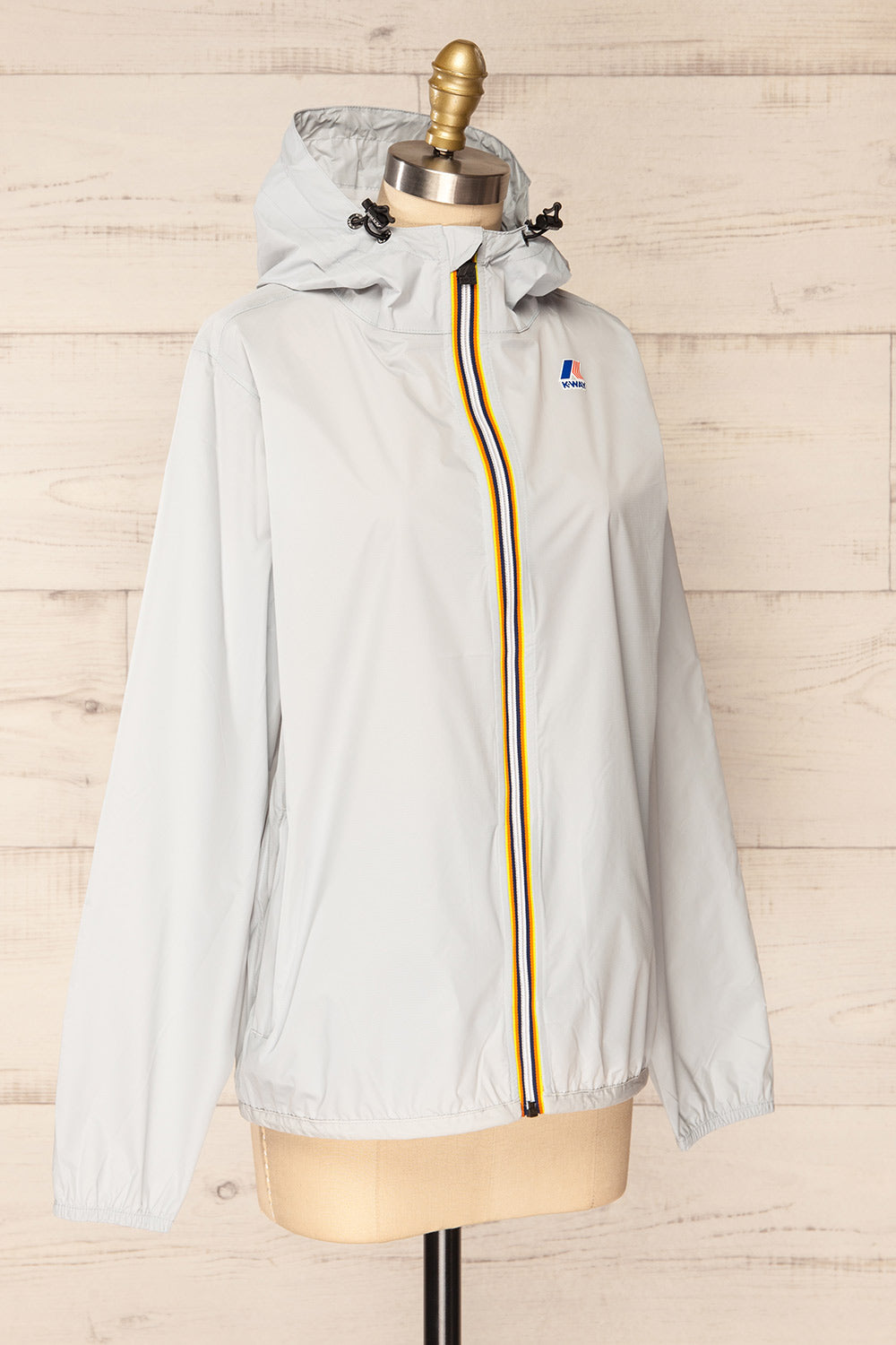Zamora Grey Packable Rain Jacket | La petite garçonne side view