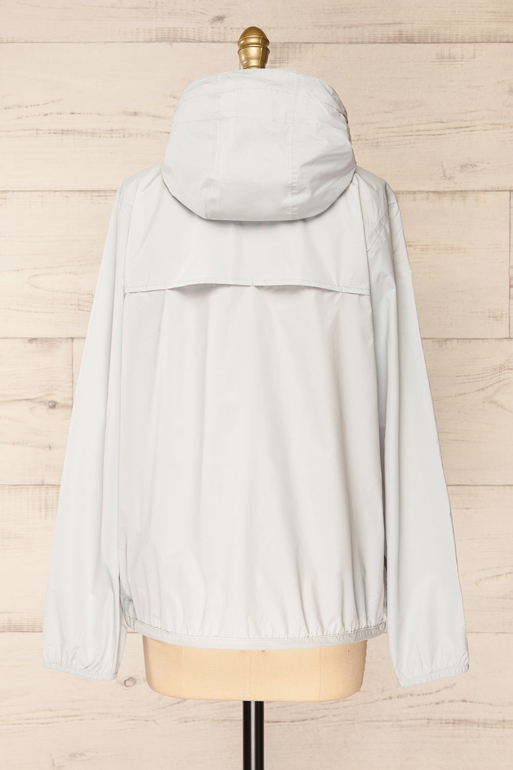 Zamora Grey Packable Rain Jacket | La petite garçonne back view