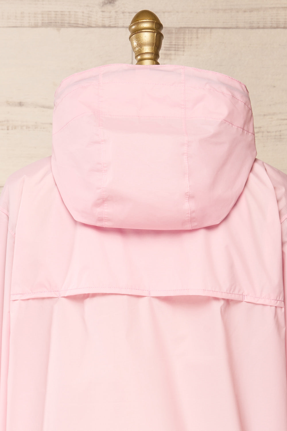 Zamora Mauve Packable Rain Jacket | La petite garçonne back close-up