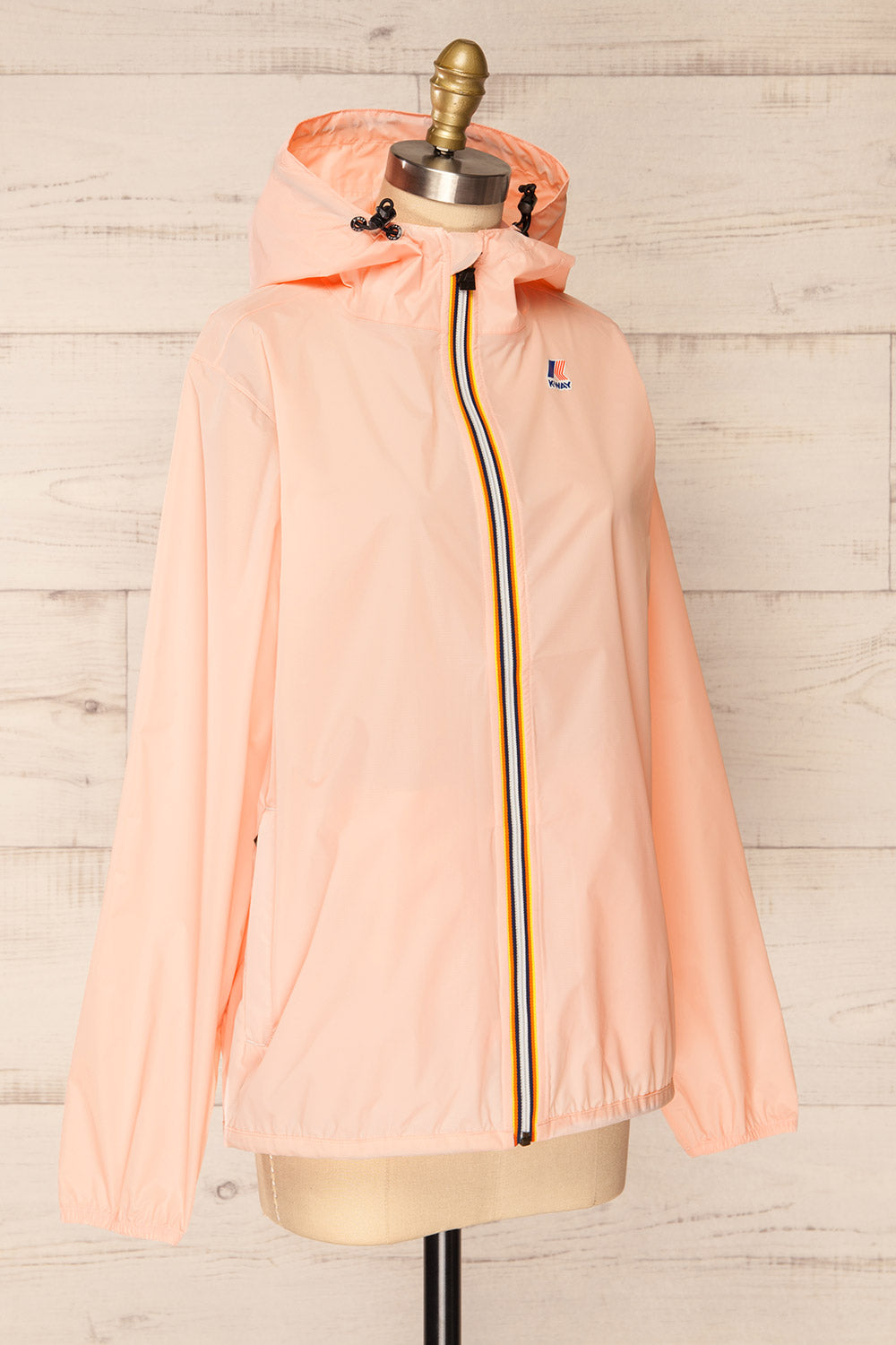 Zamora Pink Packable Rain Jacket | La petite garçonne side view
