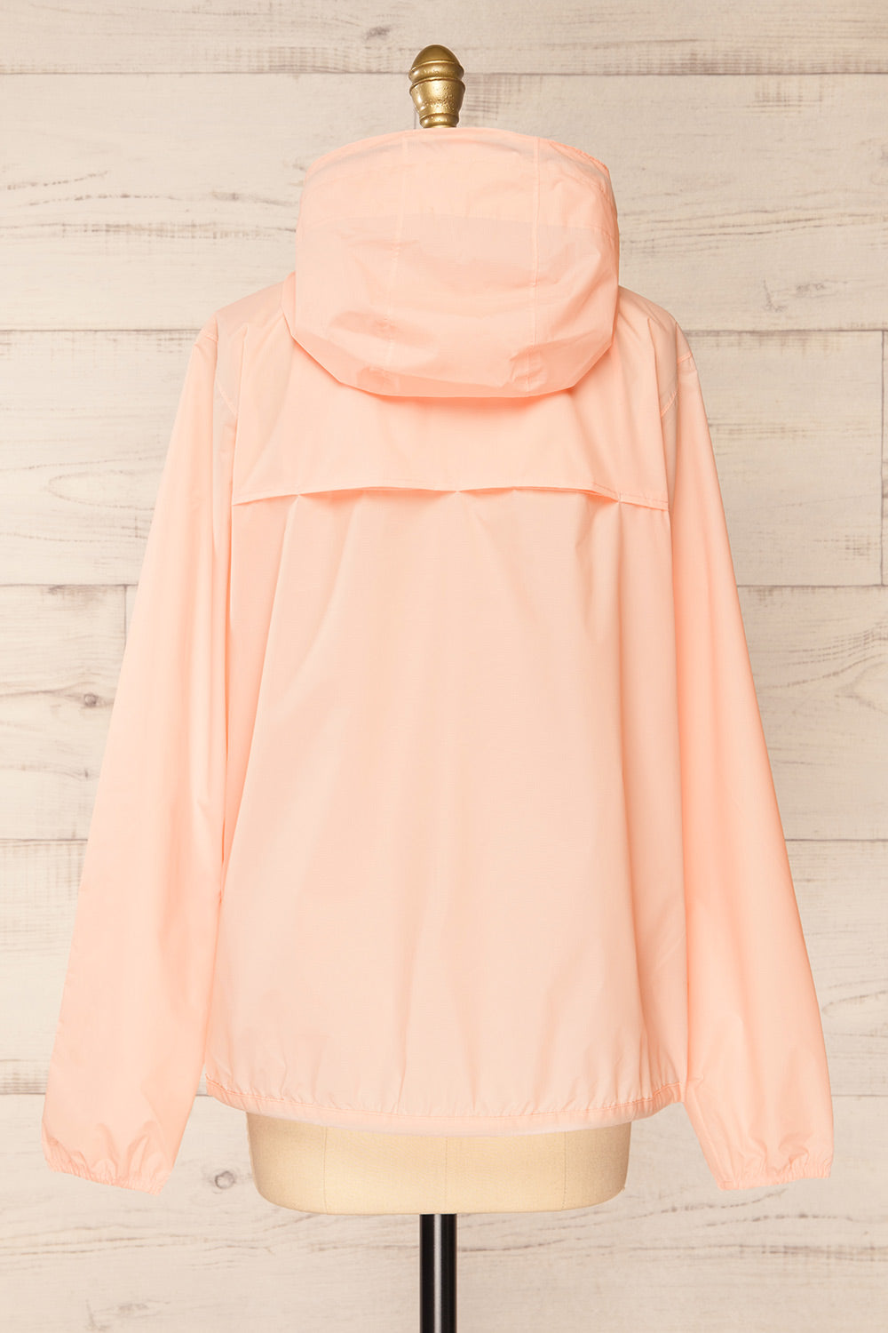 Zamora Pink Packable Rain Jacket | La petite garçonne back view