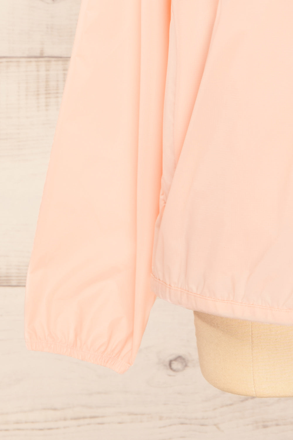Zamora Pink Packable Rain Jacket | La petite garçonne sleeve