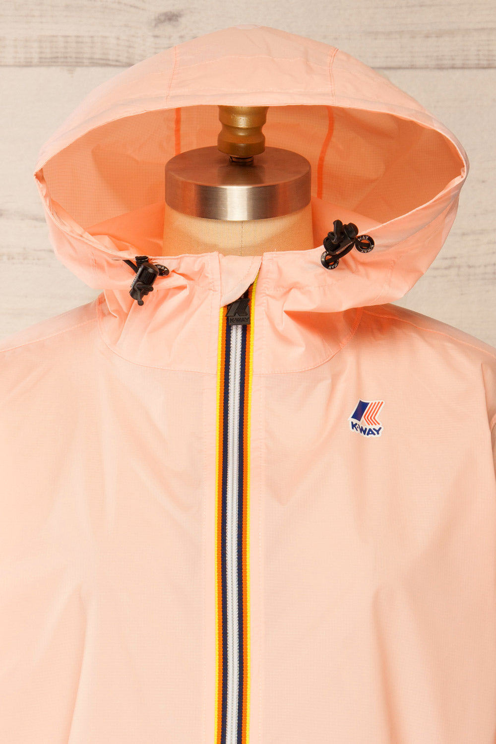 Zamora Pink Packable Rain Jacket | La petite garçonne hood