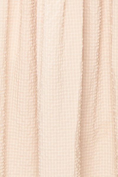 Zaphara Beige Midi Skirt w/ Drawstring | Boutique 1861 fabric