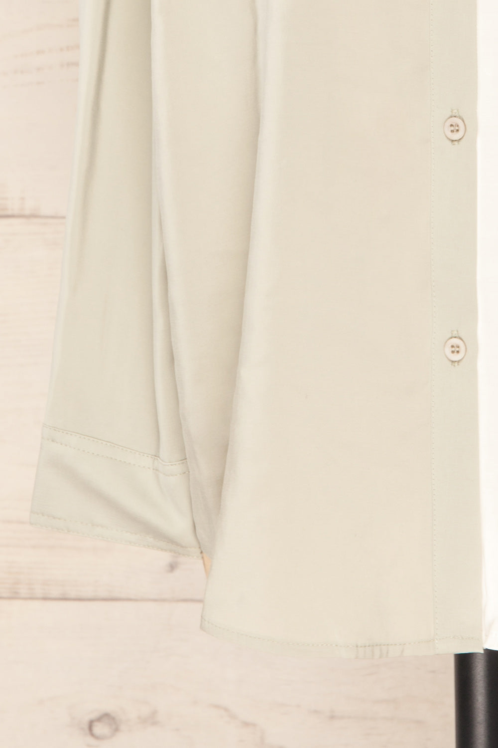 Zarho Sage Two-tone Button-up Shirt | La petite garçonne bottom