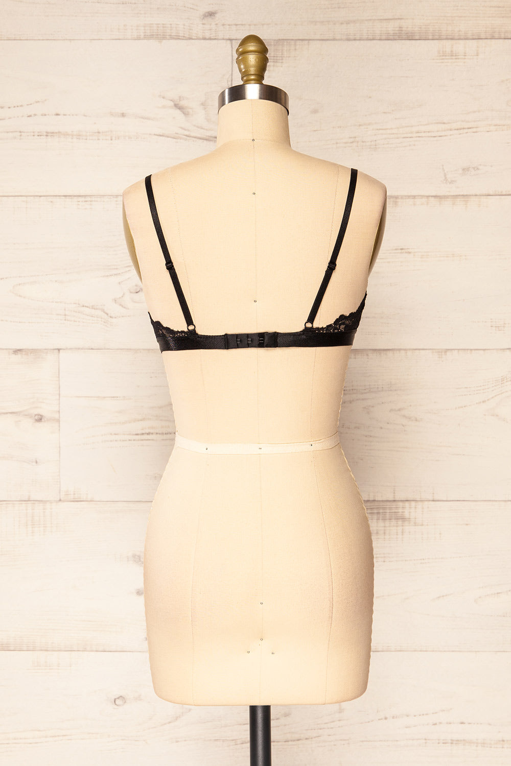 Zatar Black Lace Bralette | La petite garçonne back view