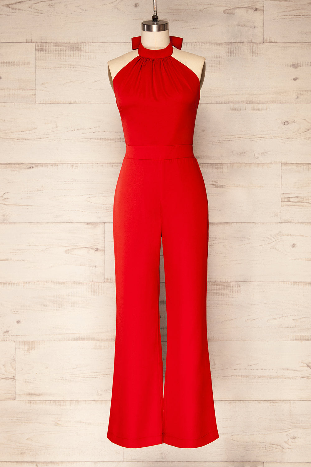 Zoutrane Open Back Halter Neck Jumpsuit | La petite garçonne front view