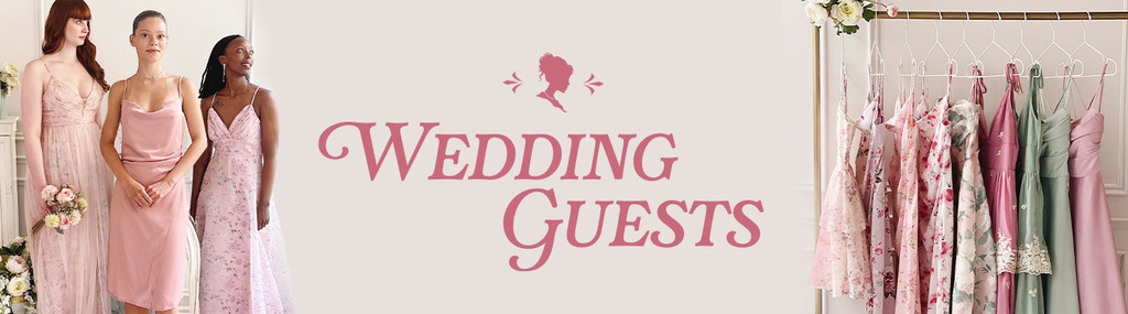 Dusty pink 2025 wedding guest dress