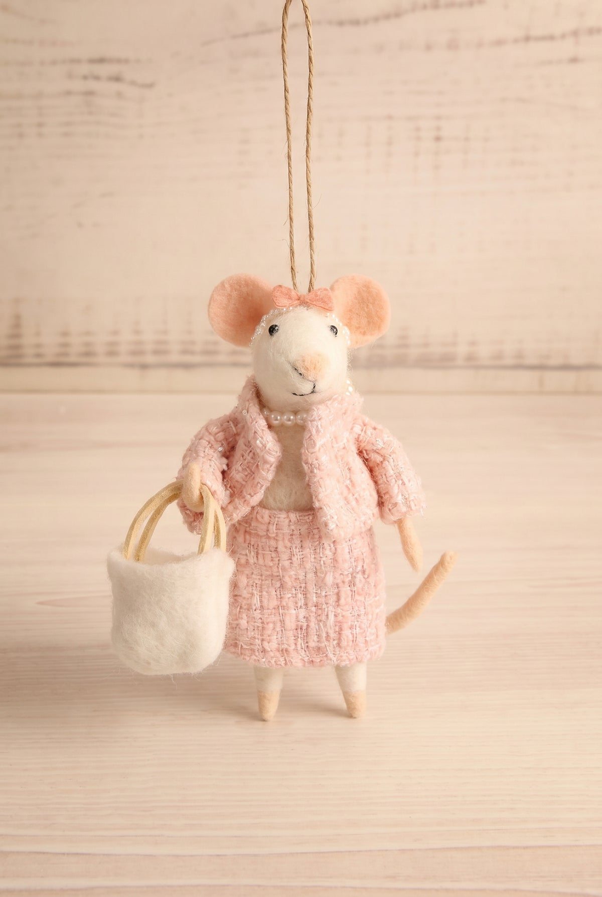 view of chanel Fancy Stroll Holiday Mouse Ornament - 7 Options at Maison garçonne