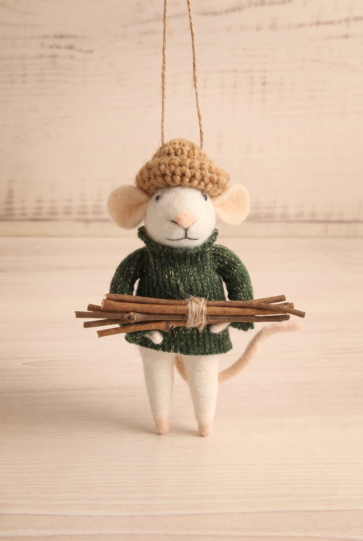 view of woodland wyatt Outdoor Holiday Mouse Ornament - 10 Options at Maison garçonne