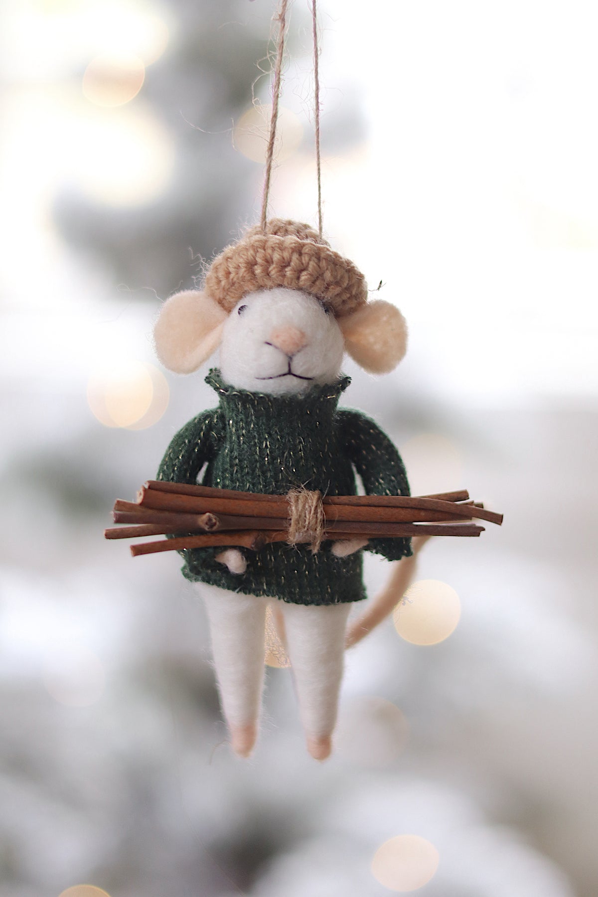 view of woodland wyatt Outdoor Holiday Mouse Ornament - 10 Options at Maison garçonne
