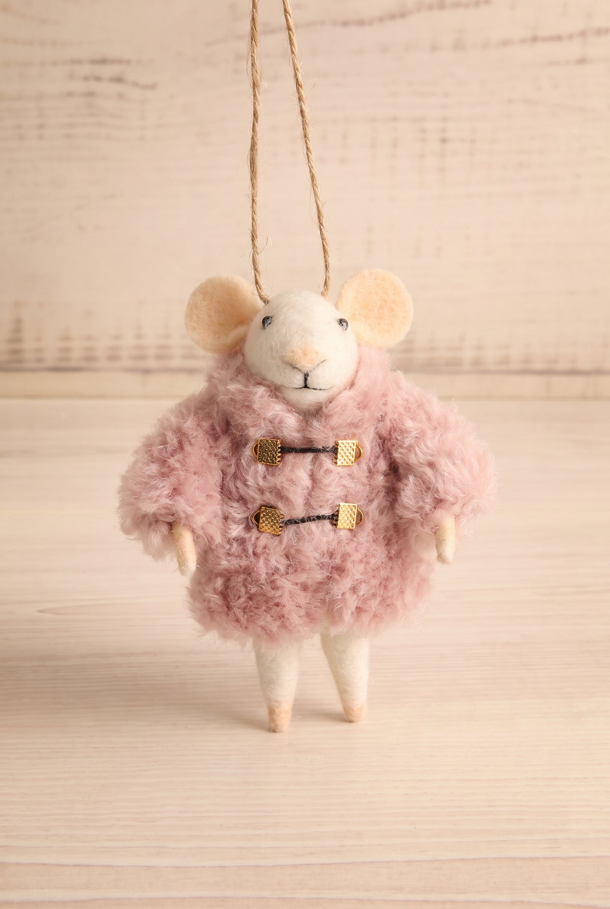 view of cozy clementine Fancy Stroll Holiday Mouse Ornament - 7 Options at Maison garçonne