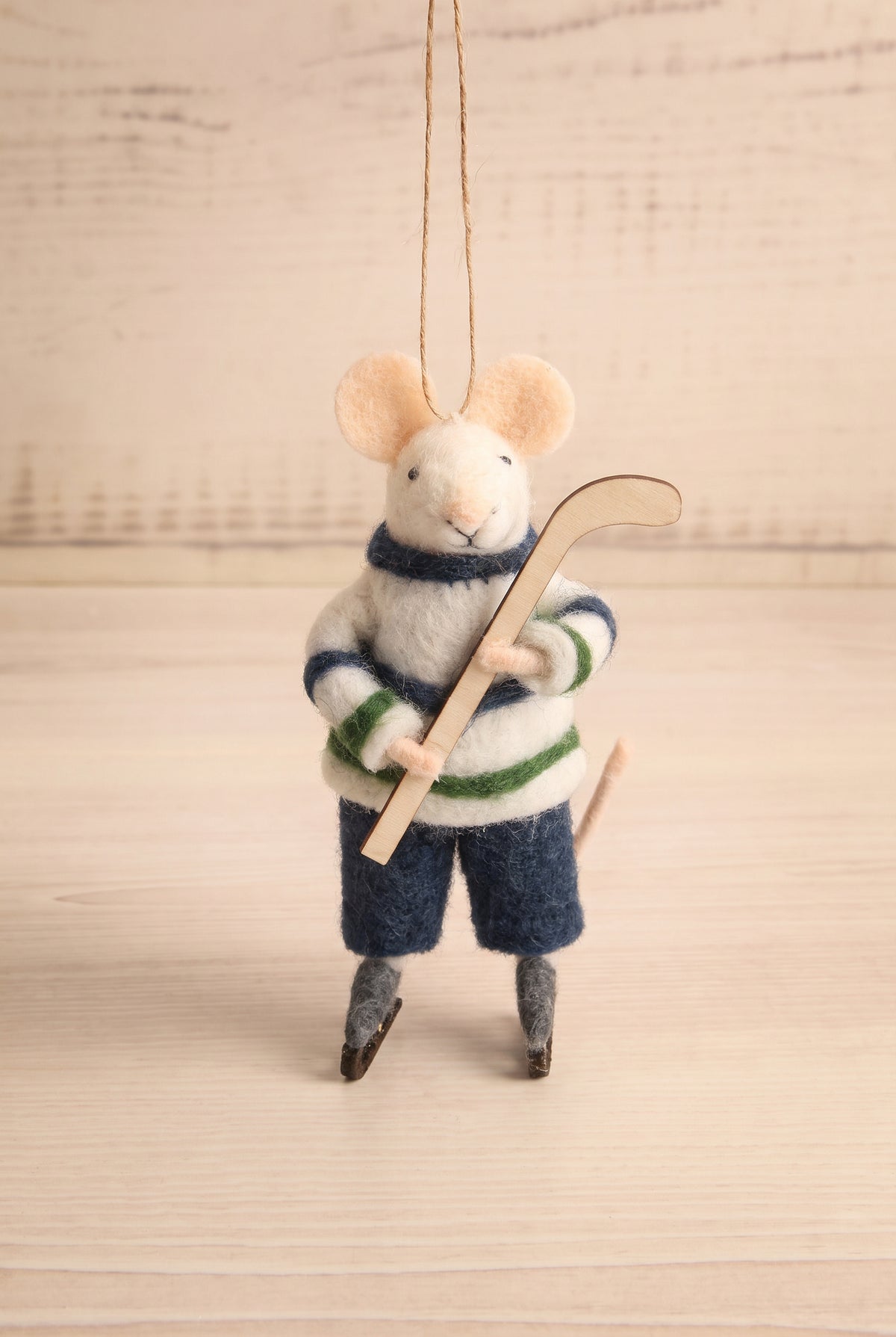 view of hockey hal Sporty Holiday Mouse Ornament - 10 Options at Maison garçonne
