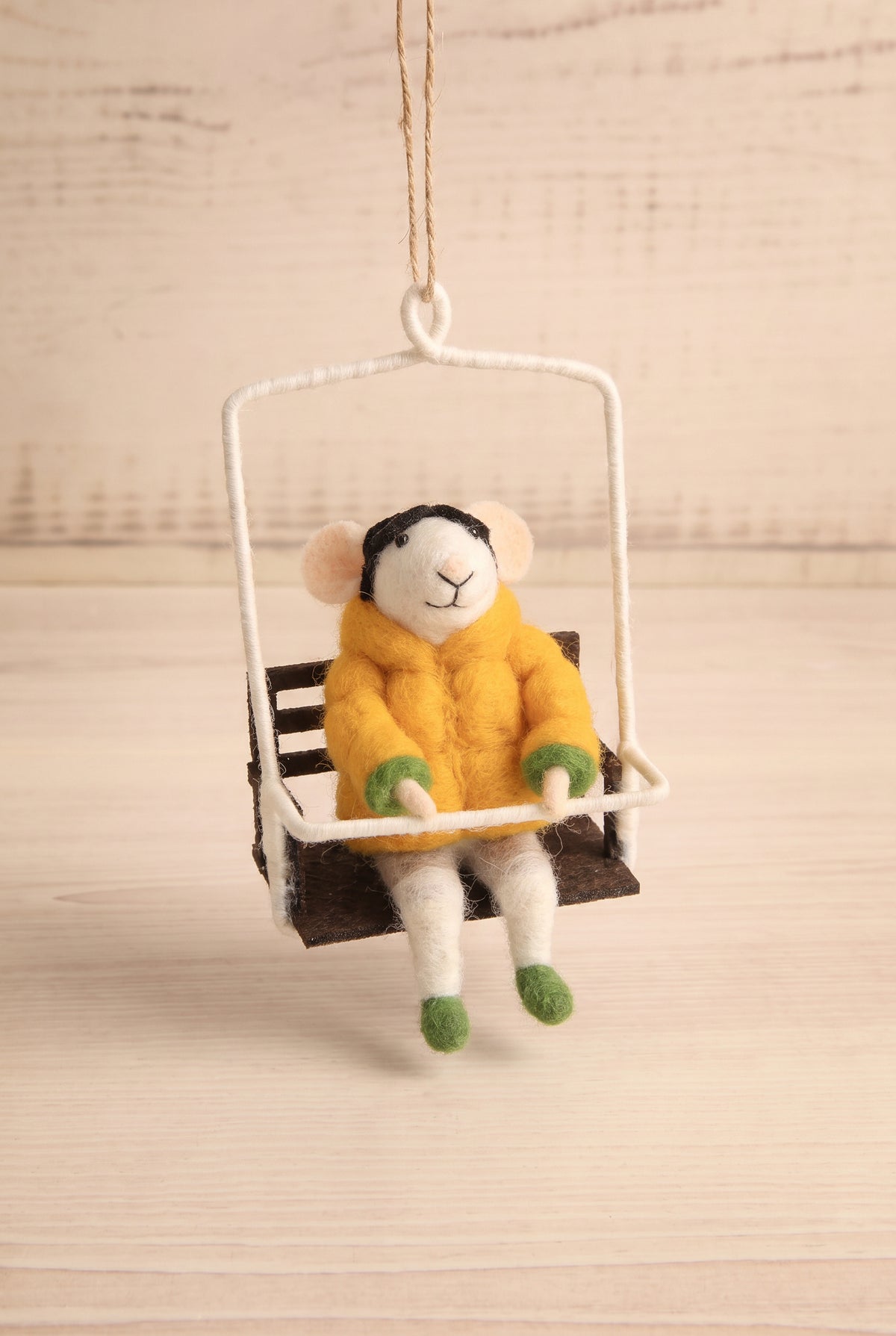 view of chairlift charlie Sporty Holiday Mouse Ornament - 10 Options | Maison garçonne