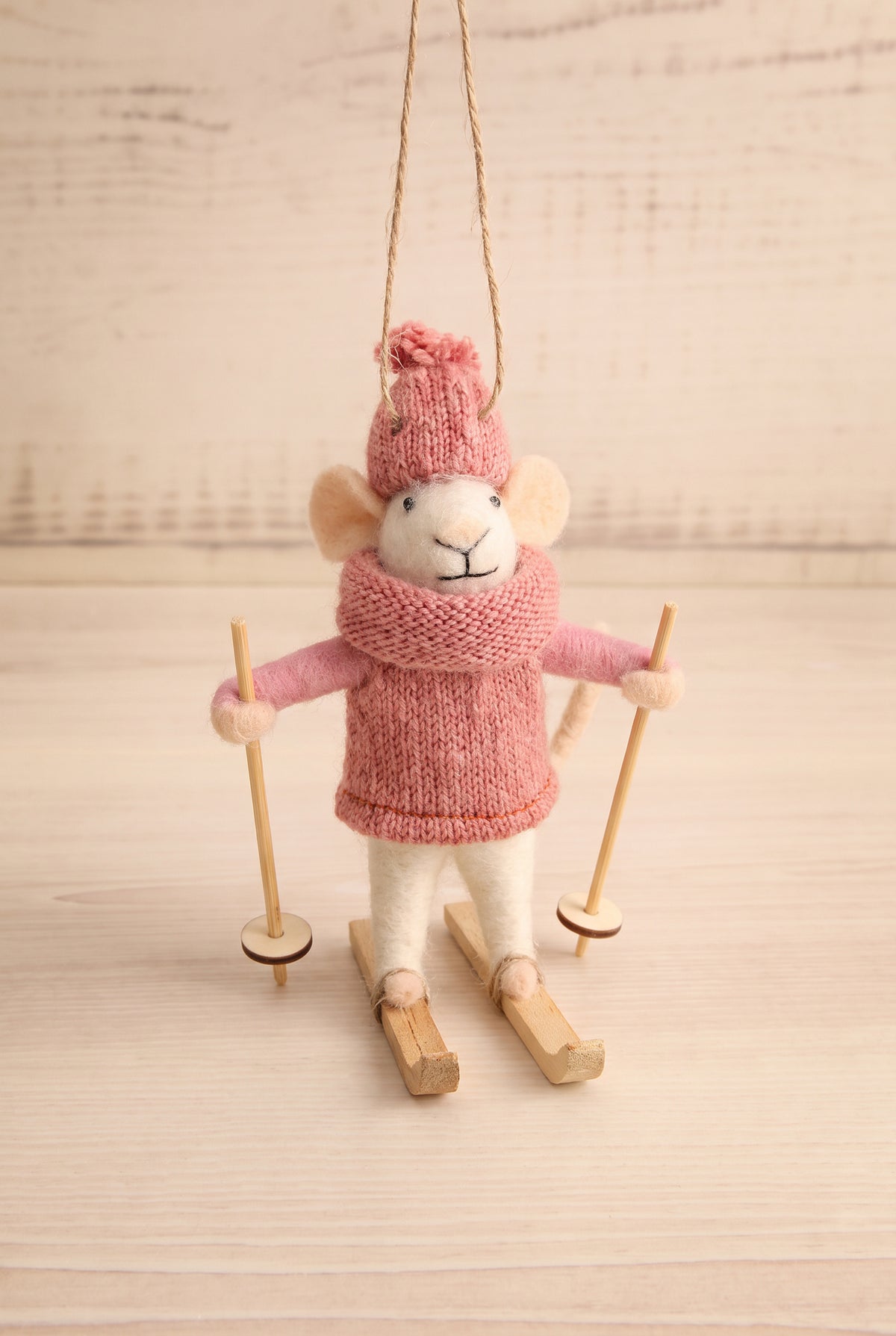 view of skiing sophie Sporty Holiday Mouse Ornament - 10 Options at Maison garçonne
