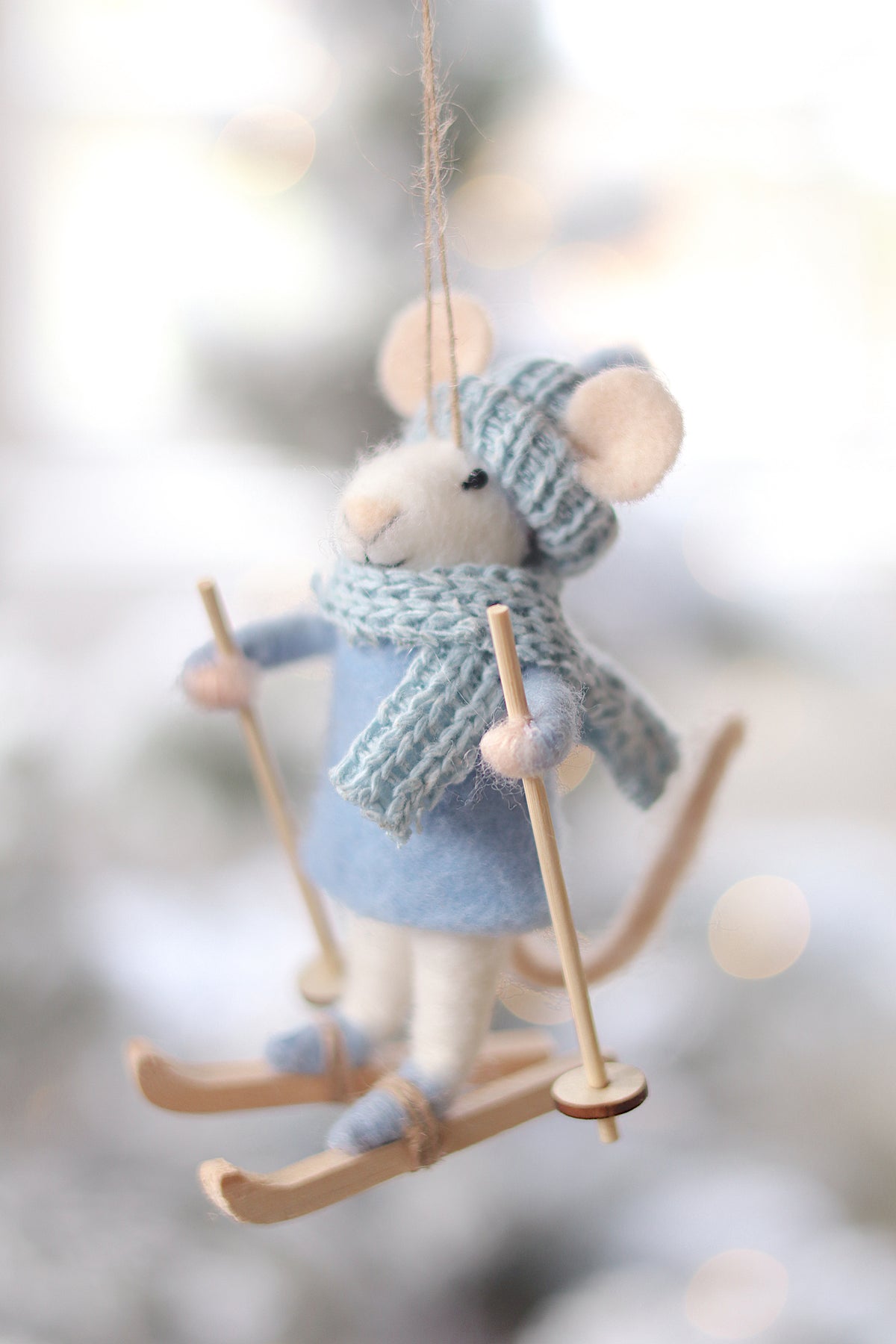 lifestyle view of peak piper Sporty Holiday Mouse Ornament - 10 Options at Maison garçonne