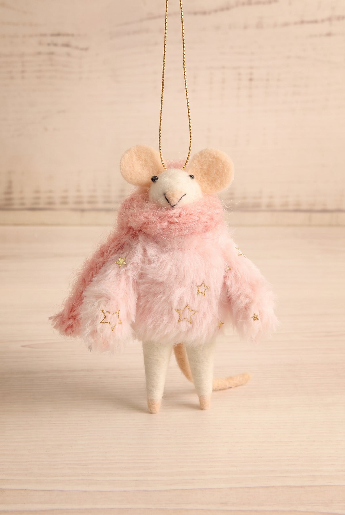 view of blizzard bella Fancy Stroll Holiday Mouse Ornament - 7 Options at Maison garçonne