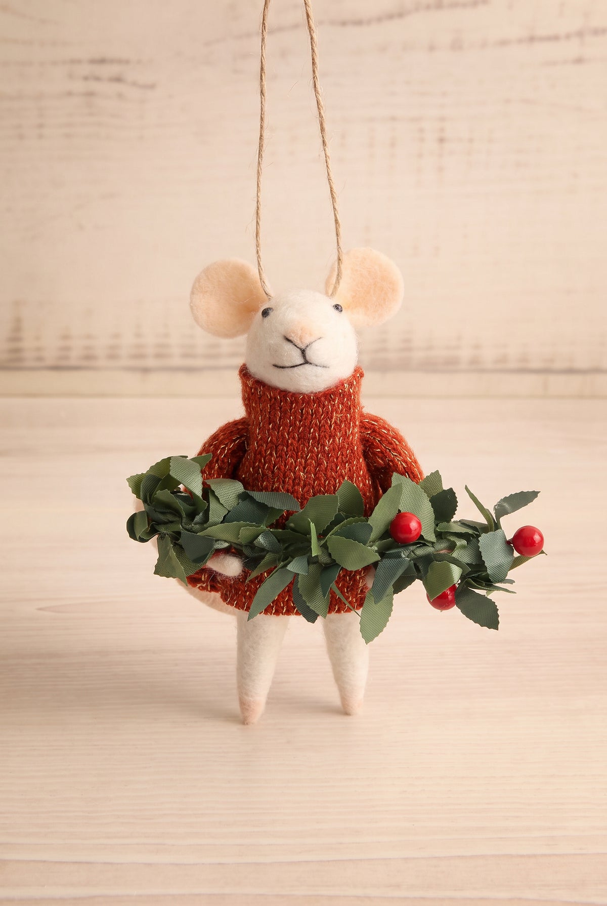 view of winter bough winston Festive Holiday Mouse Ornament - 13 Options at Maison garçonne