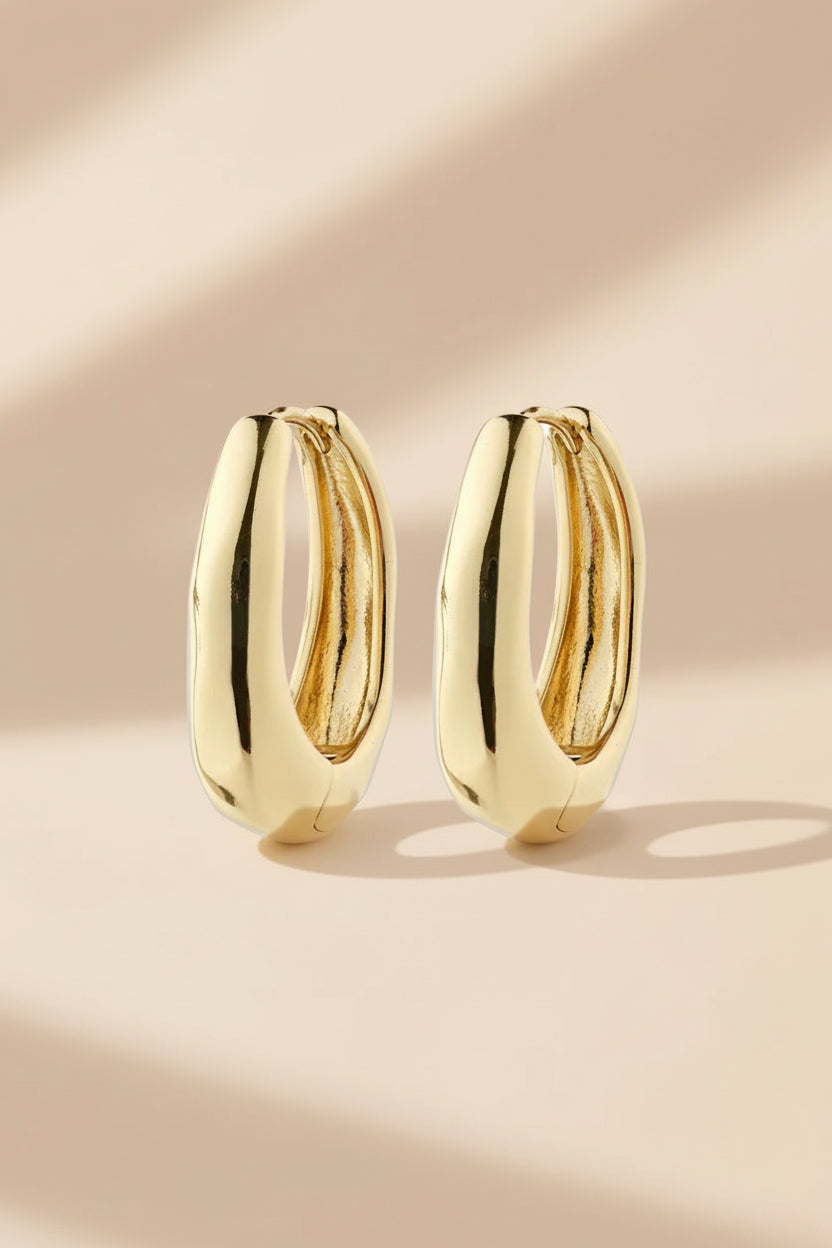 Fevik Gold hoop earrings from Pilgrim available at la petite garçonne