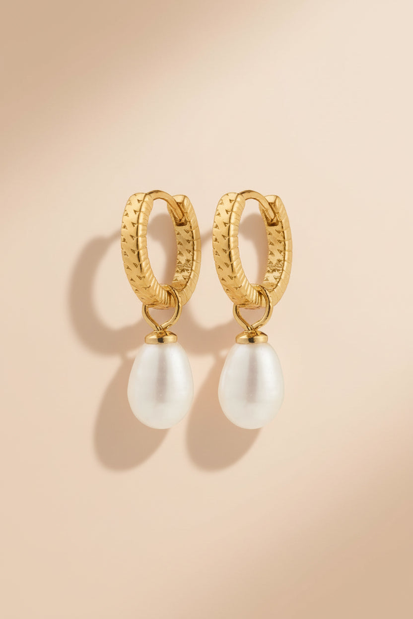 Gold hoop earrings  Labasa by Pilgrim available at la petite garçonne