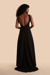 Elenova Black High Neck Gown w/ Train | Boutique 1861 back model