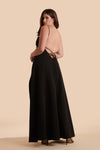 Izabella Black A-line Maxi Dress w/ Open Back | Boudoir 1861 back model