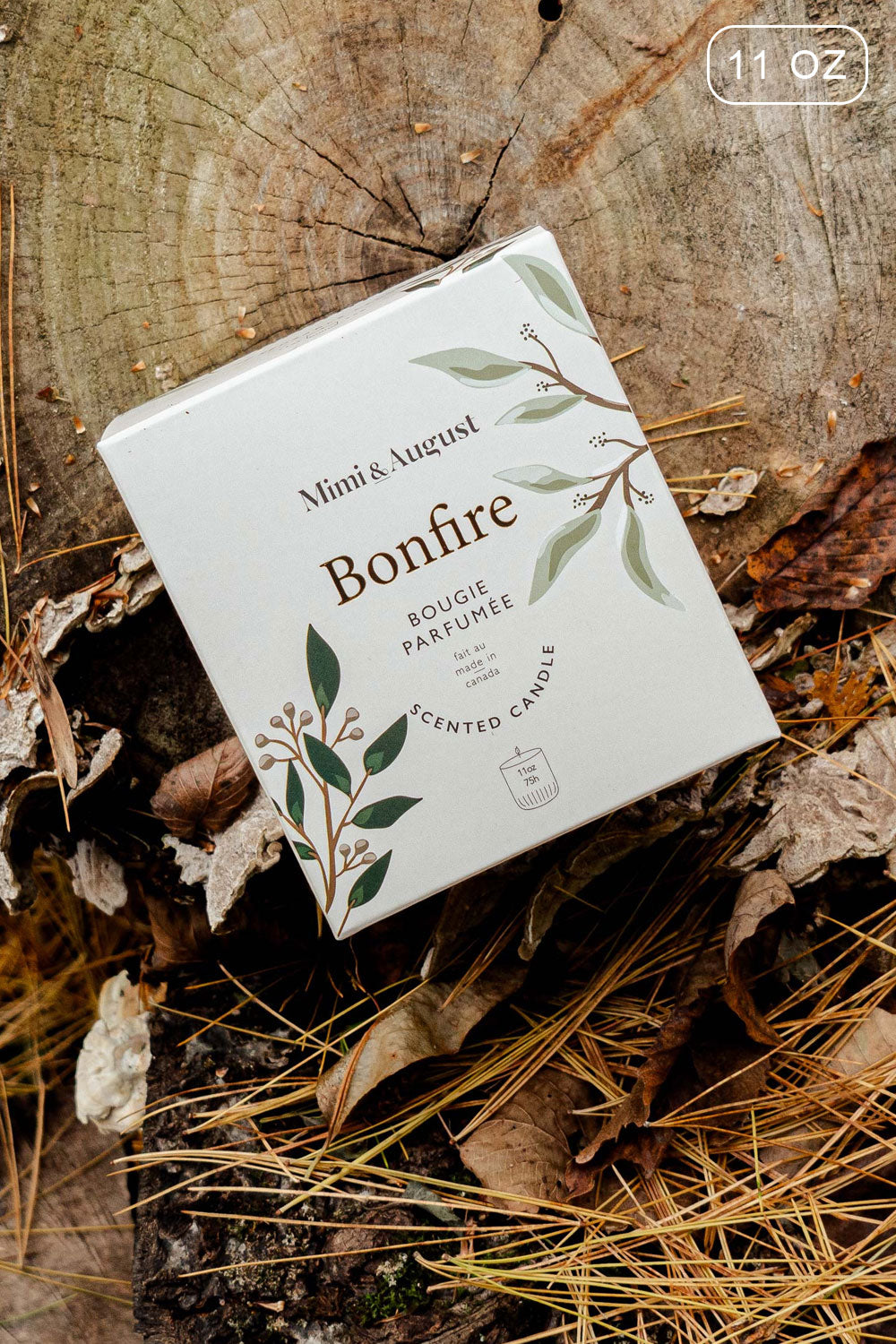 Bonfire 11 0z Reusable packaging from Mimi & August available at Maison garçonne Montreal
