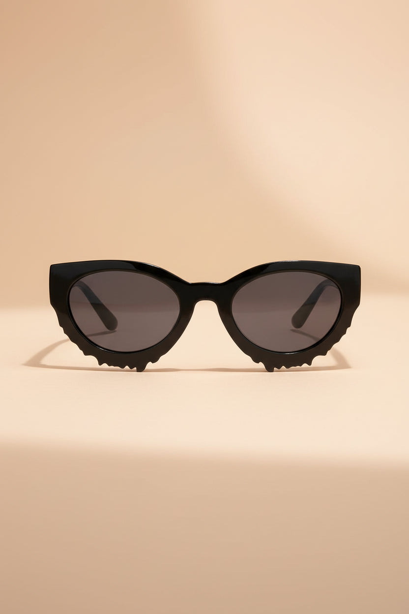 Alondra Black cat-eye sunglasses from Pilgrim available at la petite garçonne